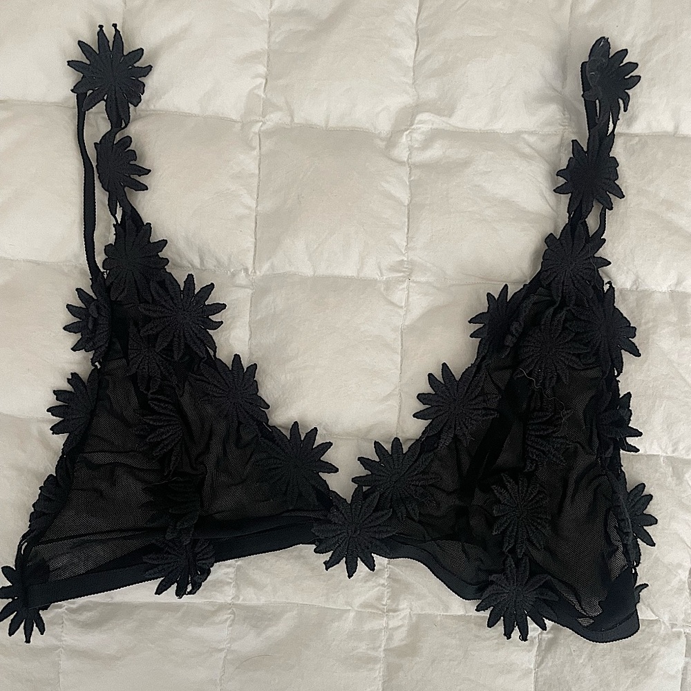 For Love & Lemons Black Medium Bralette